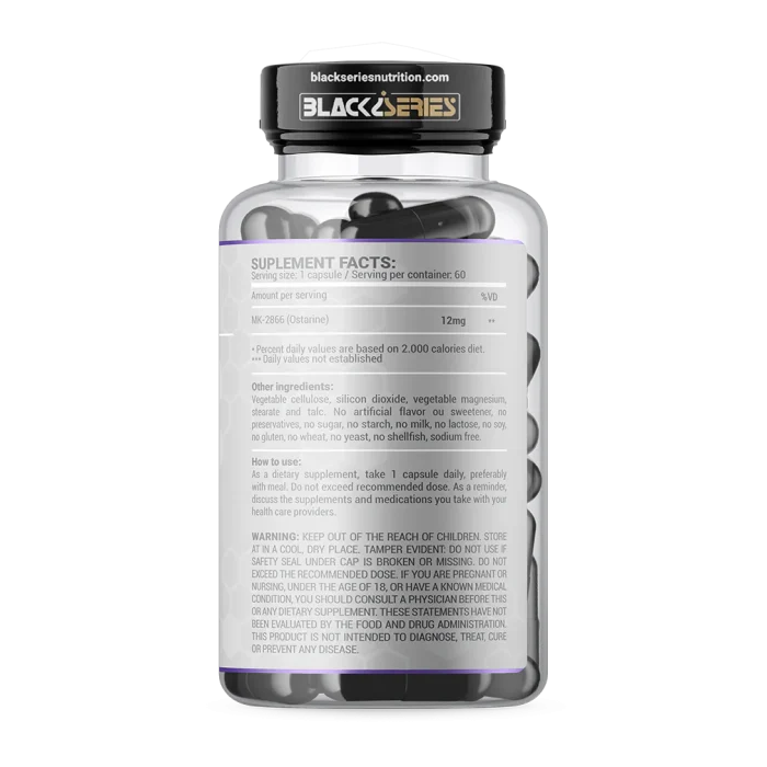 Ostarine 10mg - Black Series Nutrition (60 Capsules) - Image 2